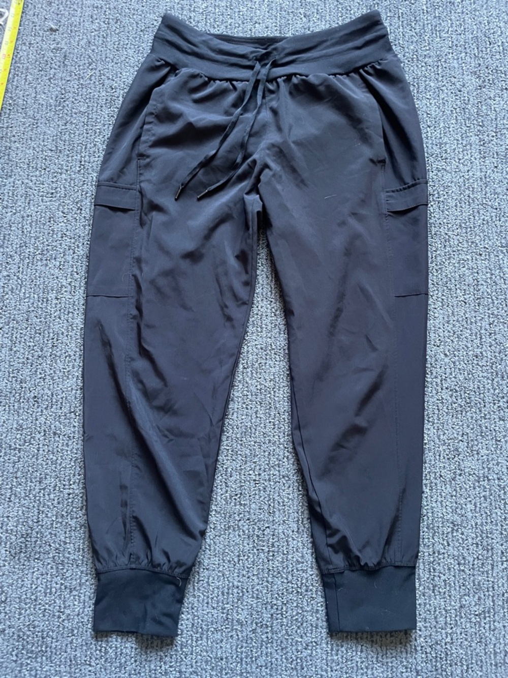 Women’s Black Lightweight Jogger Pants with Drawstring Waist